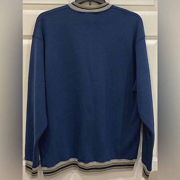 VTG 90’s Wilson Sweatshirt Navy Blue Logo Contrast Pullover: Size XXL - Picture 2 of 4